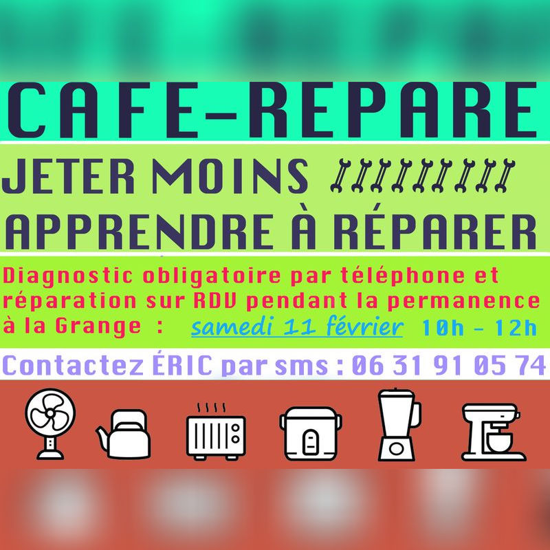 auto-gestion café répare réparation gratuite La grange Larchant